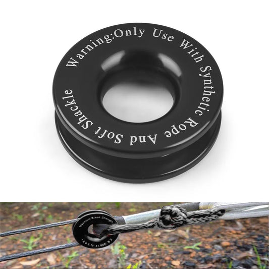Winch Snatch Recovery Ring for Soft Shackle ATV UTV Rcovery 41000 Lb Trucks Loop Snatch Block off Road Winch Pulley Cable Hook
